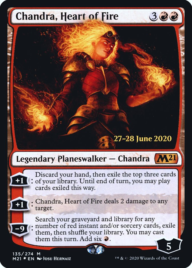 {R} Chandra, Heart of Fire [Core Set 2021 Prerelease Promos][PR M21 135]
