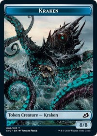 {T} Kraken // Elemental (010) Double-sided Token [Commander 2020 Tokens][TC20 NULL]