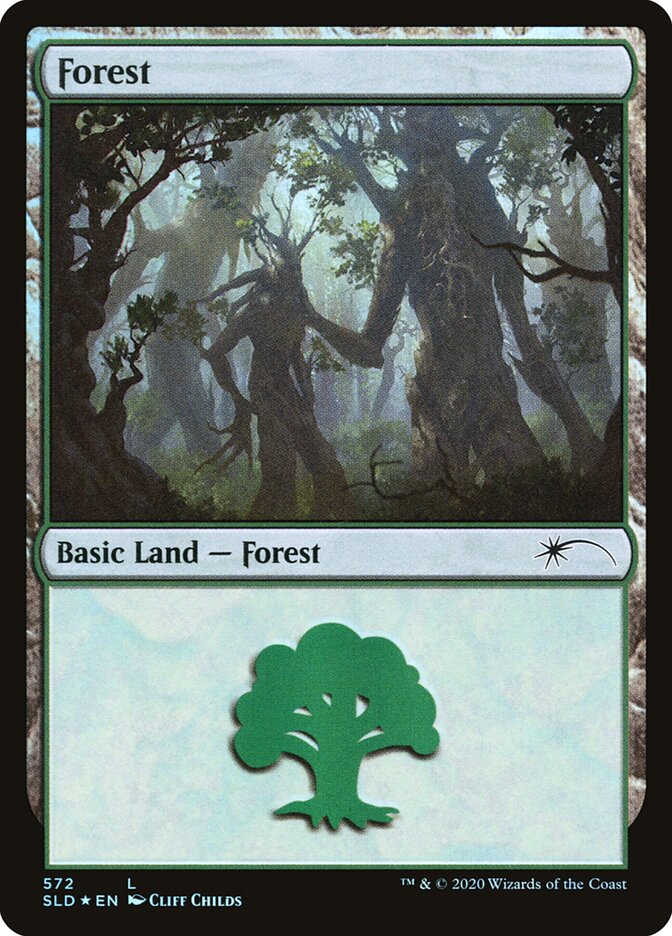 {B}[SLD 572] Forest (Tree Hugging) (572) [Secret Lair Drop Promos]
