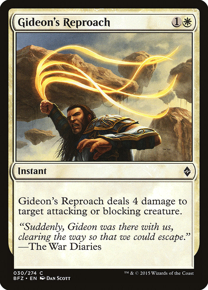 {C} Gideon's Reproach [Battle for Zendikar][BFZ 030]