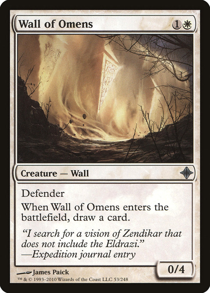{C} Wall of Omens [Rise of the Eldrazi][ROE 053]