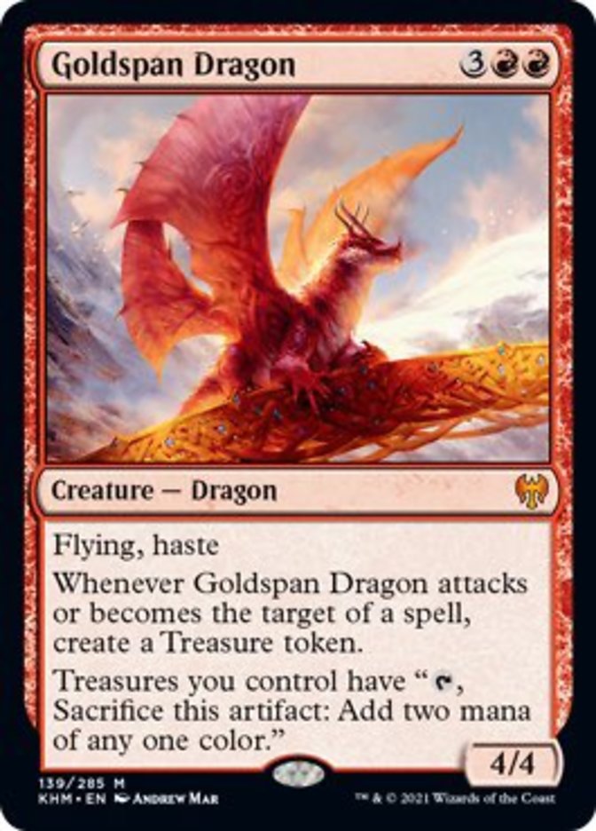 {R} Goldspan Dragon [Kaldheim][KHM 139]