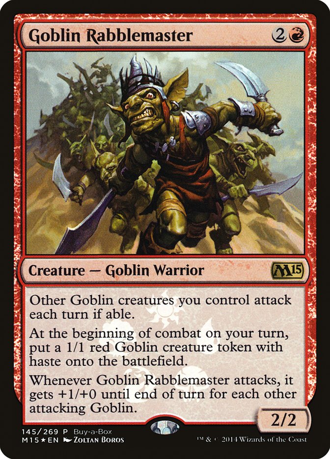 {R} Goblin Rabblemaster (Buy-A-Box) [Magic 2015 Promos][PA M15 145]