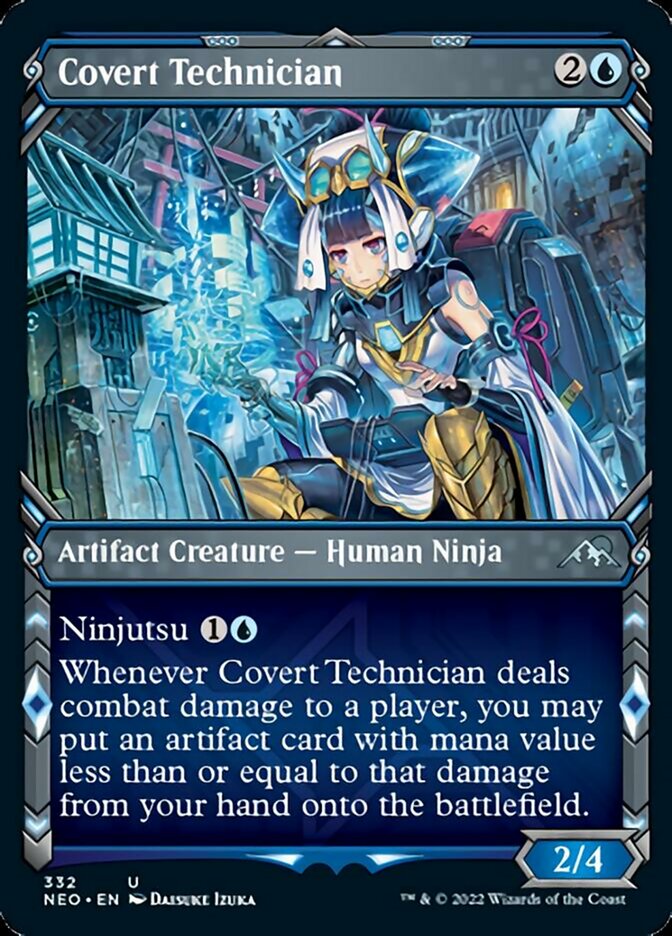 {@C} Covert Technician (Showcase Ninja) [Kamigawa: Neon Dynasty][NEO 332]
