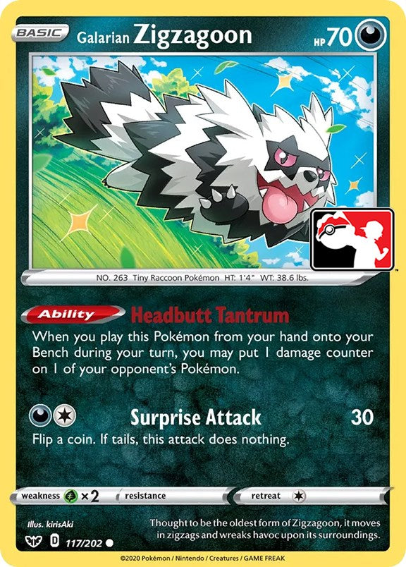 <PC> Galarian Zigzagoon (117/202) [Prize Pack Series One]
