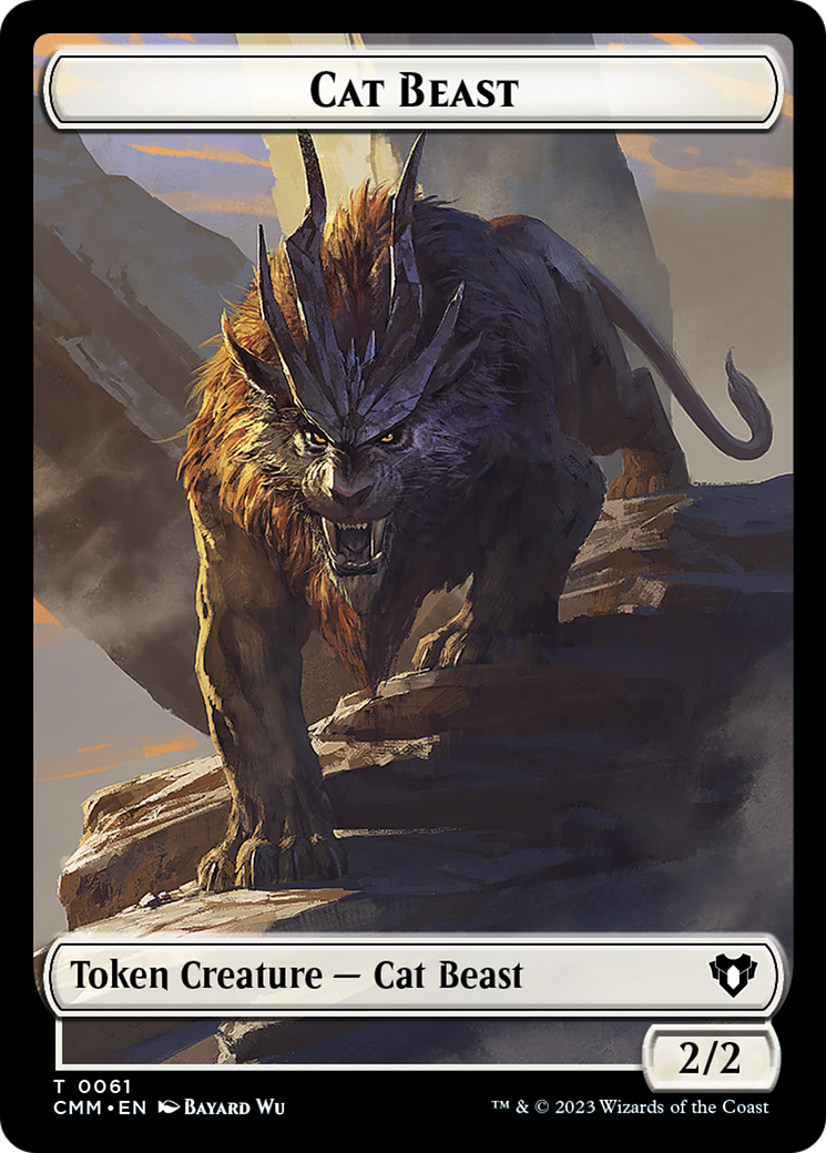 {T} Cleric // Cat Beast Double-Sided Token [Commander Masters Tokens][TCMM 62//61]