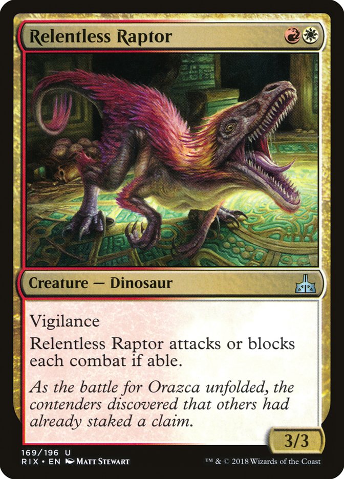 {C} Relentless Raptor [Rivals of Ixalan][RIX 169]