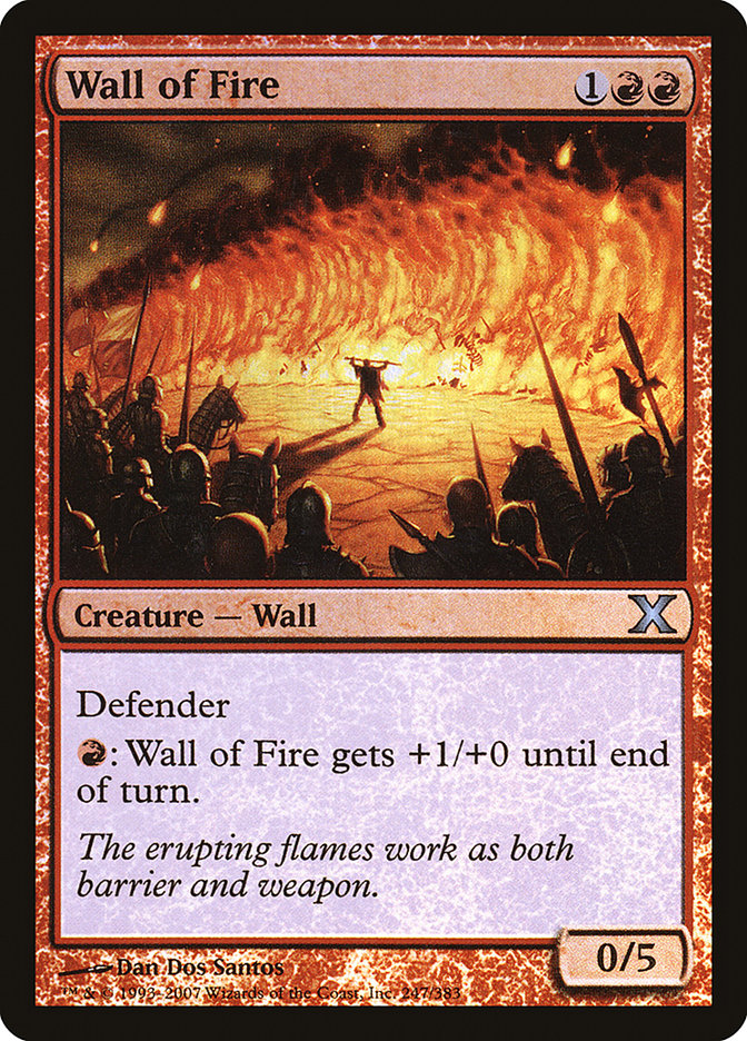 {C} Wall of Fire (Premium Foil) [Tenth Edition][FP 10E 247]