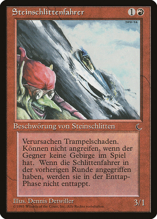 {C} Goblin Rock Sled (German) - "Steinschlittenfahrer" [Renaissance][REN 087]