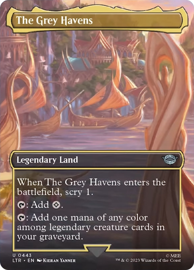 {C} The Grey Havens (Borderless Alternate Art) [The Lord of the Rings: Tales of Middle-Earth][LTR 443]