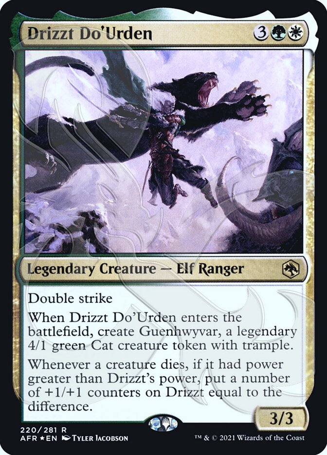 {R} Drizzt Do'Urden (Ampersand Promo) [Dungeons & Dragons: Adventures in the Forgotten Realms Promos][AMP AFR 220]
