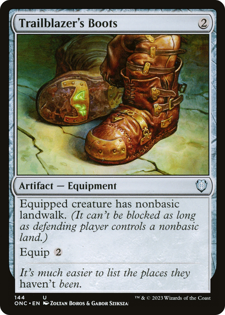 {C} Trailblazer's Boots [Phyrexia: All Will Be One Commander][ONC 144]