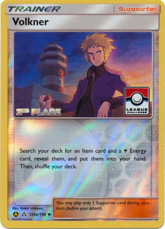 [PKM] Volkner (135a/156) (League Challenge 2nd Place) [Sun & Moon: Ultra Prism]