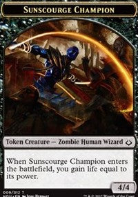 {T} Sunscourge Champion // Cat Double-sided Token [Hour of Devastation Tokens][THOU 009]