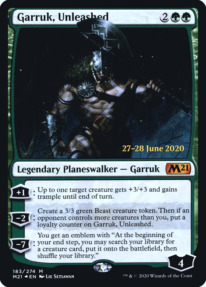 {R} Garruk, Unleashed [Core Set 2021 Prerelease Promos][PR M21 183]