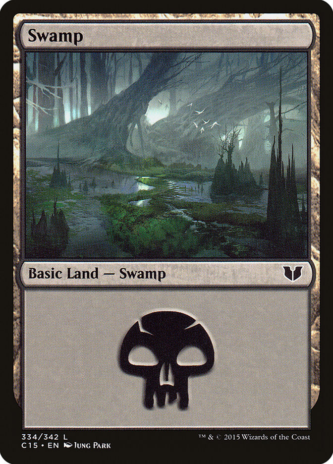 {B}[C15 334] Swamp (334) [Commander 2015]