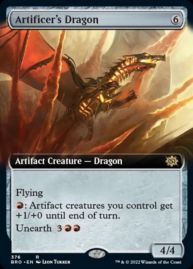 {@R} Artificer's Dragon (Extended Art) [The Brothers' War][BRO 376]