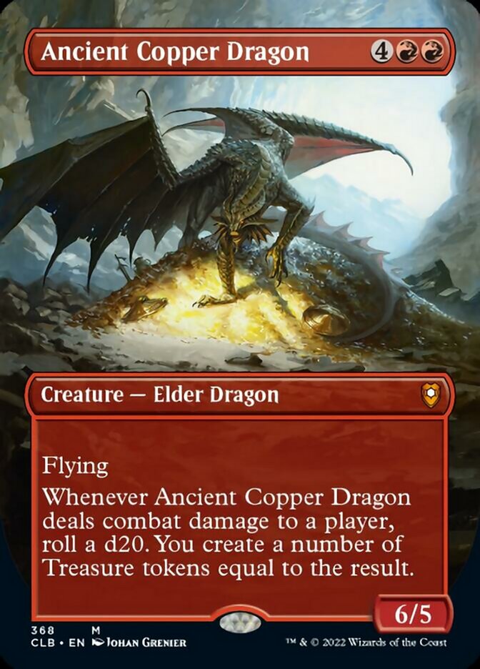 {R} Ancient Copper Dragon (Borderless Alternate Art) [Commander Legends: Battle for Baldur's Gate][CLB 368]