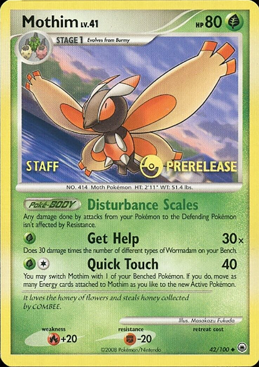 [PKM] Mothim (42/100) (Staff Prerelease Promo) [Diamond & Pearl: Majestic Dawn]