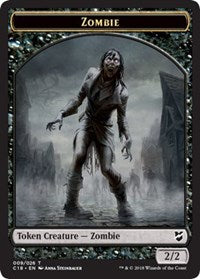 {T} Zombie // Shapeshifter Double-sided Token [Commander 2018 Tokens][TC18 009]