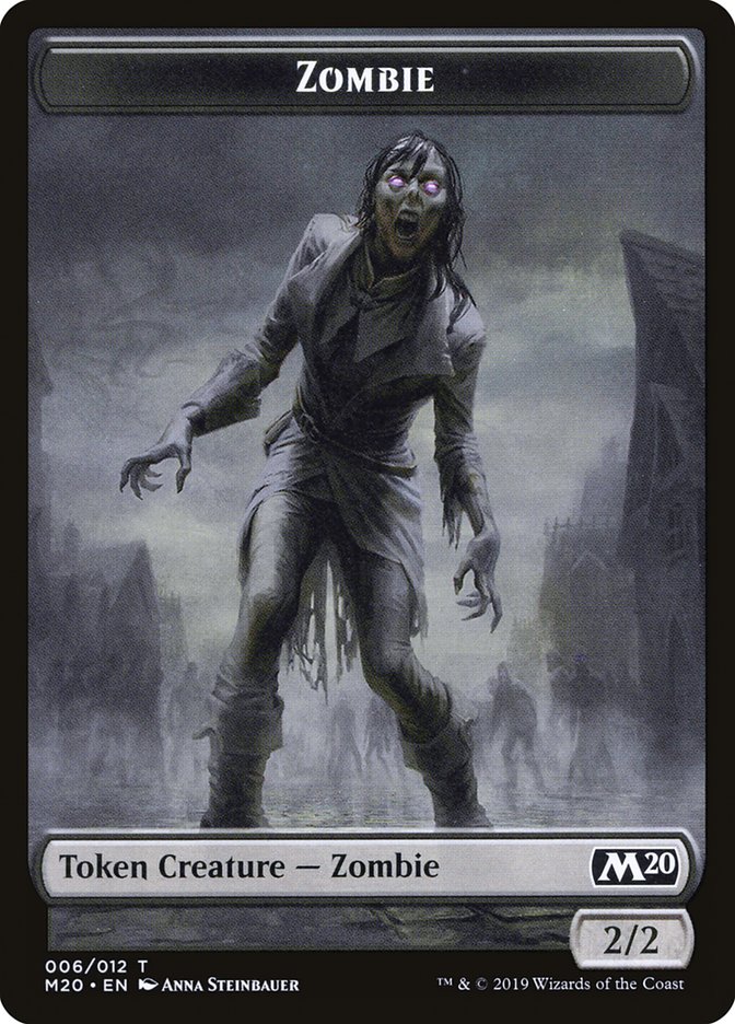 {T} Dragon (002) // Zombie Double-Sided Token [Game Night 2019 Tokens][TGN2 002/003]