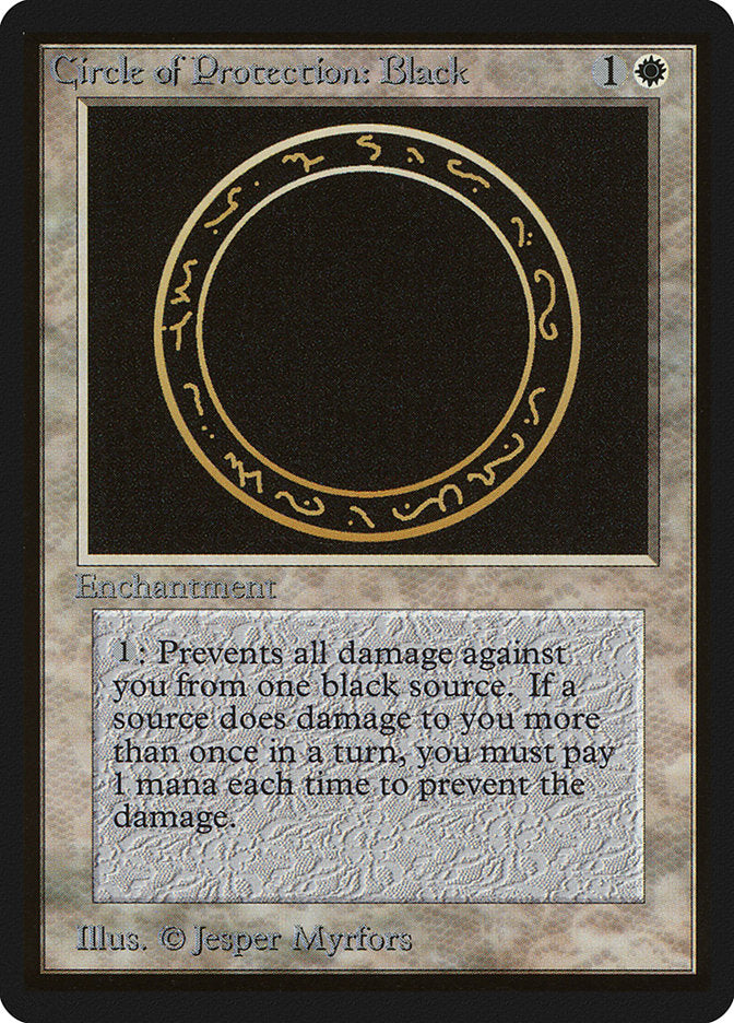 {C} Circle of Protection: Black [Beta Edition][LEB 010]