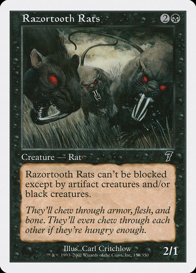 {C} Razortooth Rats [Seventh Edition][7ED 158]