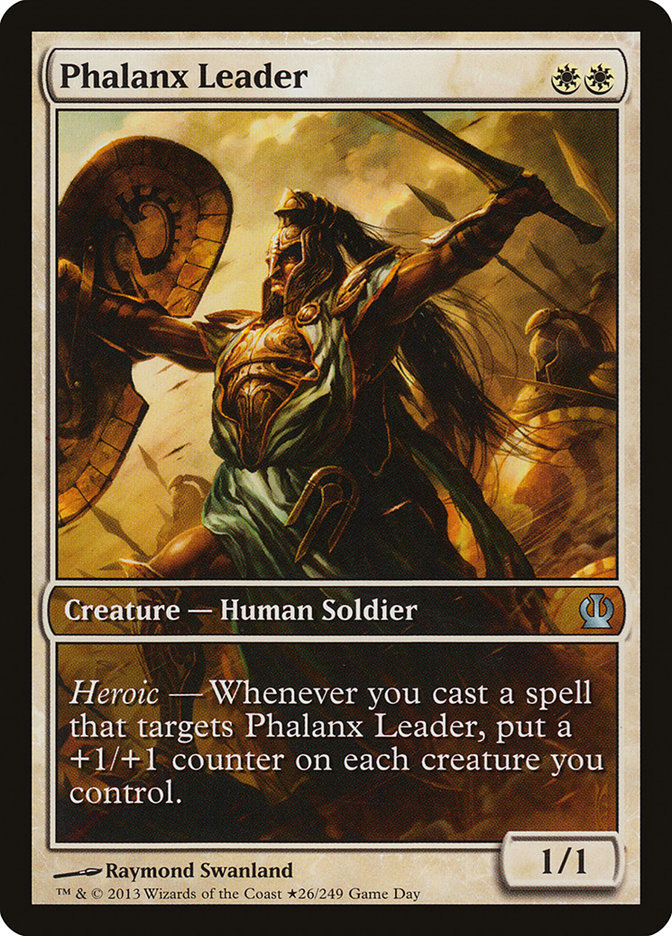 {C} Phalanx Leader (Game Day) (Extended Art) [Theros Promos][PA THS 026]