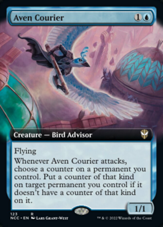 {R} Aven Courier (Extended Art) [Streets of New Capenna Commander][NCC 123]