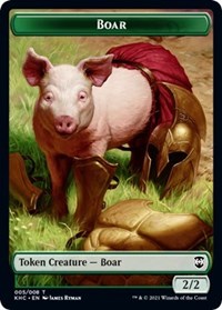 {T} Boar // Spirit Double-sided Token [Kaldheim Commander Tokens][TKHC 005/008]