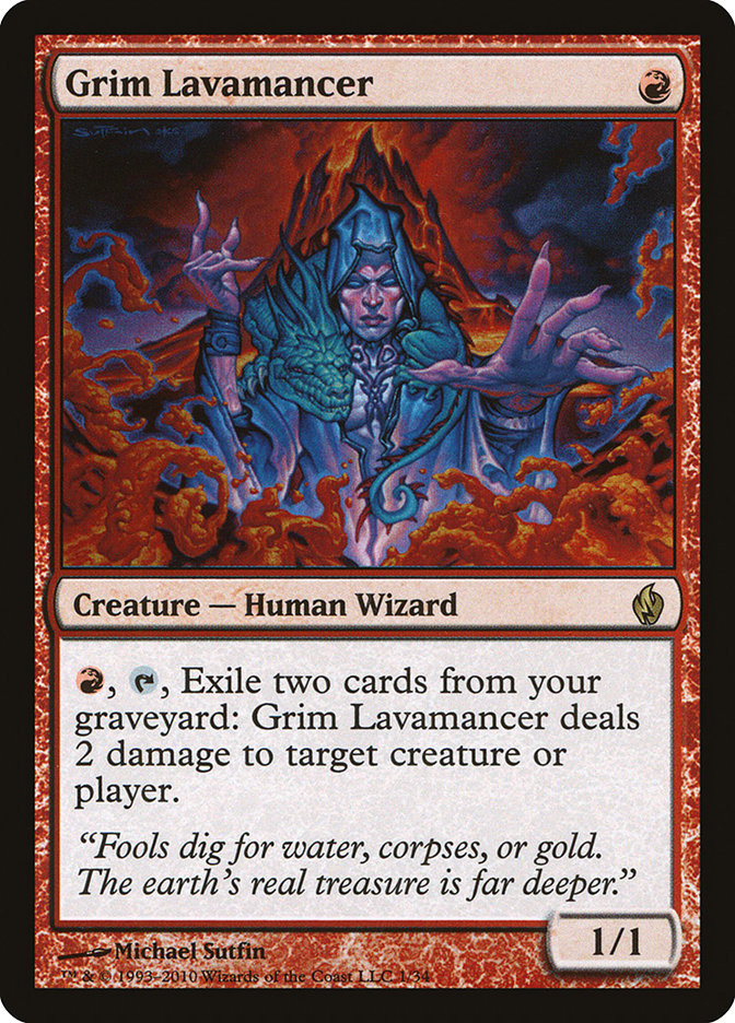 {R} Grim Lavamancer [Premium Deck Series: Fire and Lightning][PD2 001]