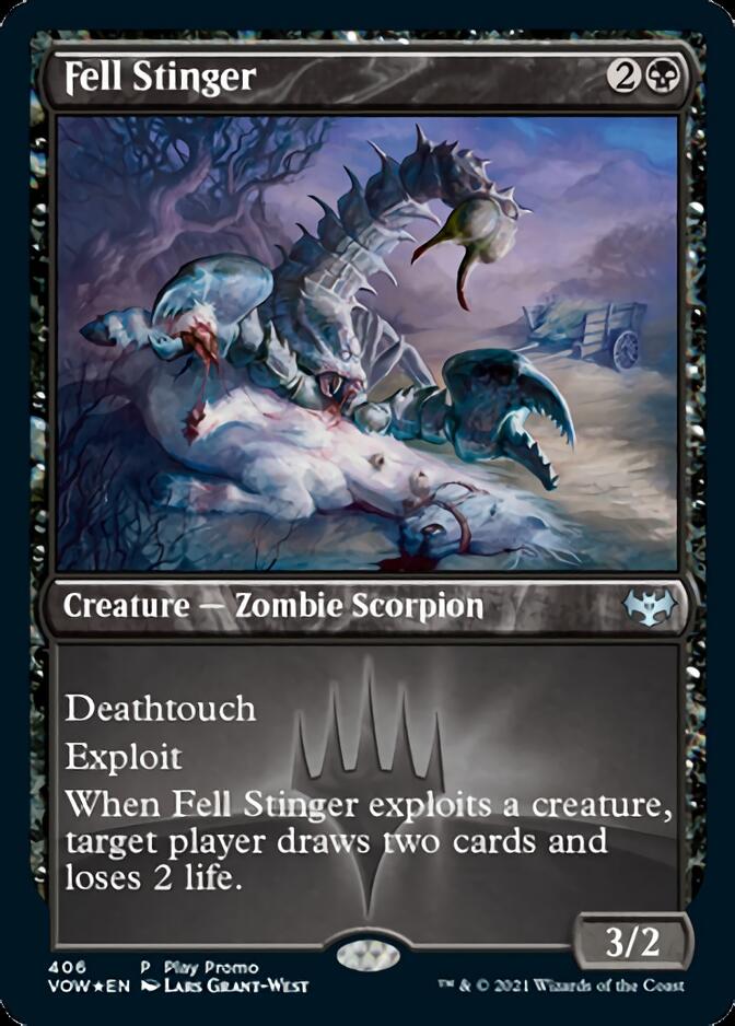 {@C} Fell Stinger (Play Promo) [Innistrad: Crimson Vow][PA VOW 406]