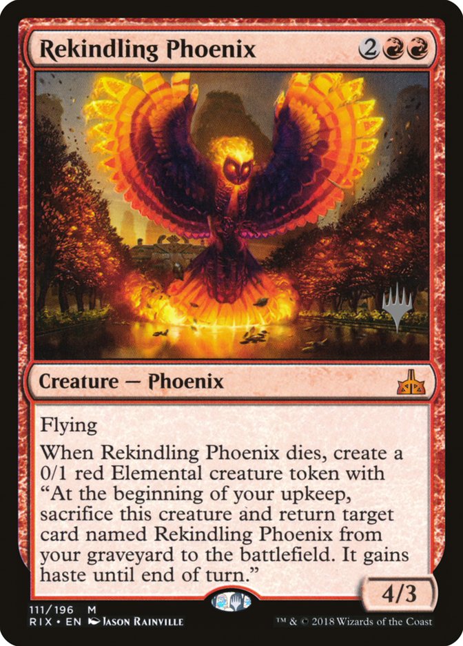 {R} Rekindling Phoenix (Promo Pack) [Rivals of Ixalan Promos][PP RIX 111]