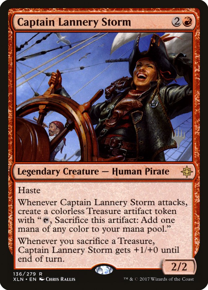 {R} Captain Lannery Storm (Promo Pack) [Ixalan Promos][PP XLN 136]