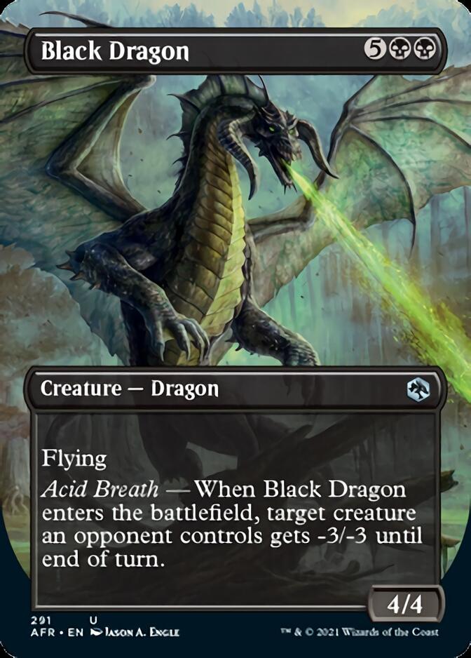 {C} Black Dragon (Borderless Alternate Art) [Dungeons & Dragons: Adventures in the Forgotten Realms][AFR 291]