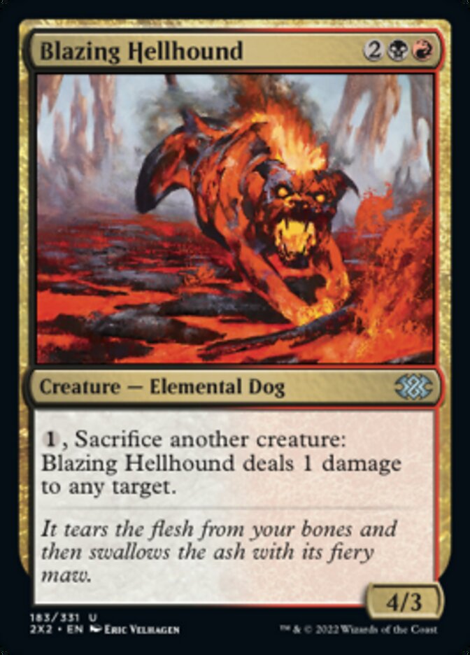 {C} Blazing Hellhound [Double Masters 2022][2X2 183]