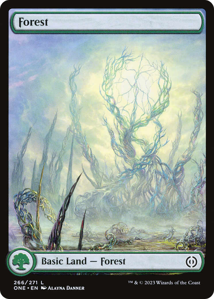 {@B} Forest (266) (Full-Art) [Phyrexia: All Will Be One][ONE 266]