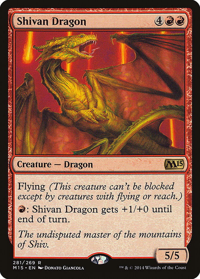{R} Shivan Dragon [Magic 2015][M15 281]