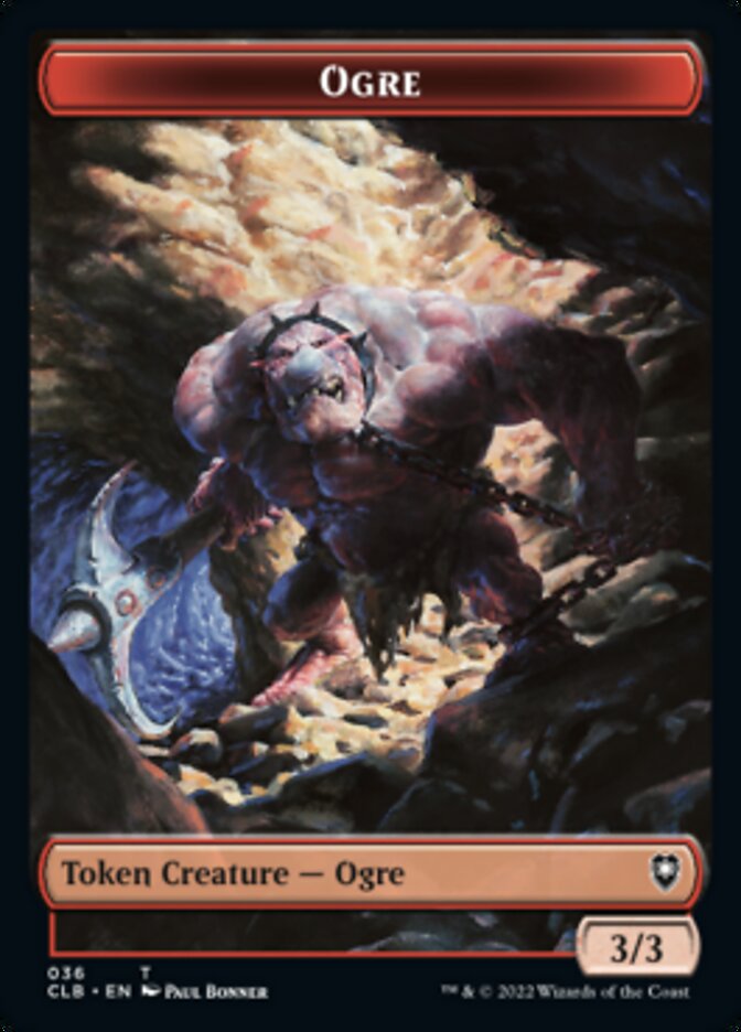 {T} Boar // Ogre Double-sided Token [Commander Legends: Battle for Baldur's Gate Tokens][TCLB 012]