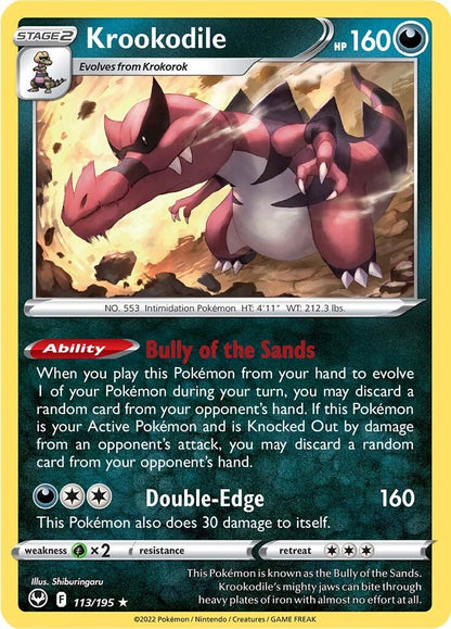 [PKM] Krookodile (113/195) [Sword & Shield: Silver Tempest]
