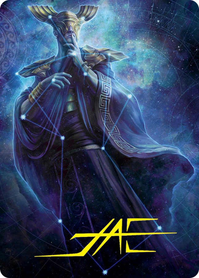 {A} Atris, Oracle of Half-Truths Art Card (Gold-Stamped Signature) [March of the Machine Art Series][GS AMOM 078]