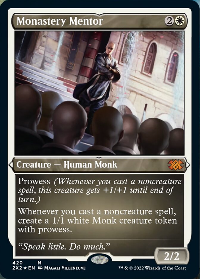 {R} Monastery Mentor (Foil Etched) [Double Masters 2022][2X2 420]