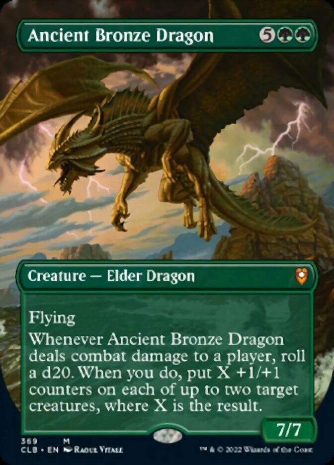 {R} Ancient Bronze Dragon (Borderless Alternate Art) [Commander Legends: Battle for Baldur's Gate][CLB 369]