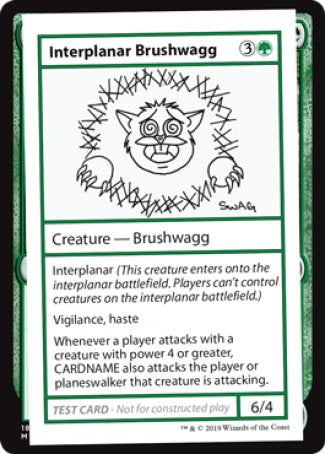 {R} Interplanar Brushwagg (2021 Edition) [Mystery Booster Playtest Cards][CMB1 079]