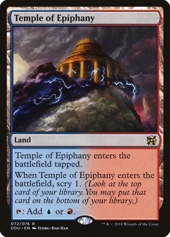 {R} Temple of Epiphany [Duel Decks: Elves vs. Inventors][DDU 072]