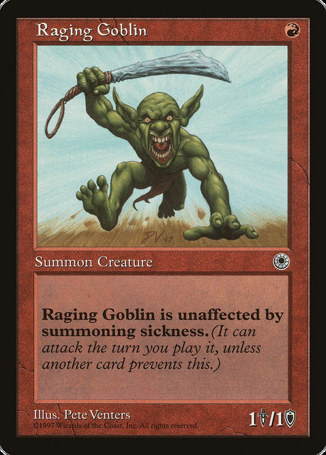 {C} Raging Goblin (No Flavor Text) [Portal][AA POR 145]