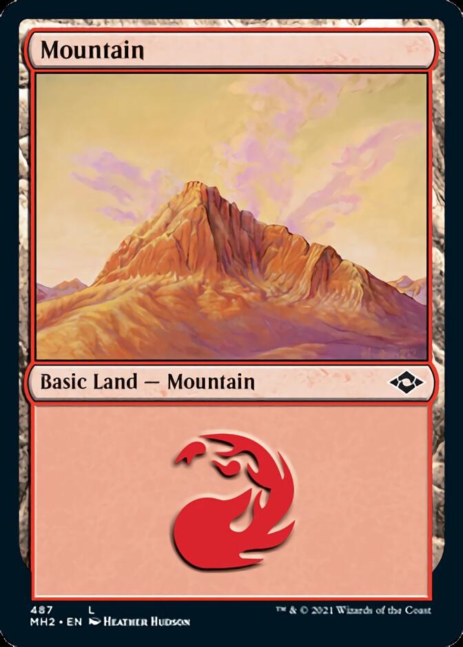 {B}[MH2 487] Mountain (487) (Foil Etched) [Modern Horizons 2]