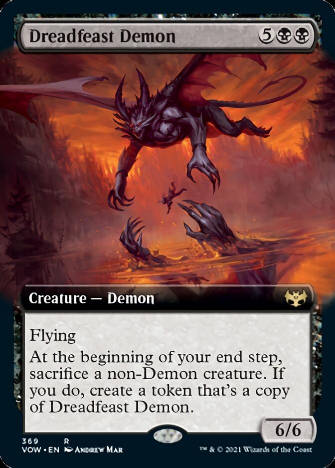 {@R} Dreadfeast Demon (Extended Art) [Innistrad: Crimson Vow][VOW 369]