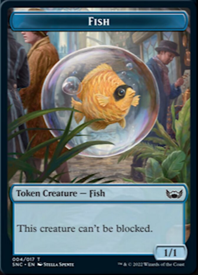 {T} Clue // Fish Double-sided Token [Streets of New Capenna Commander Tokens][TNCC 034]