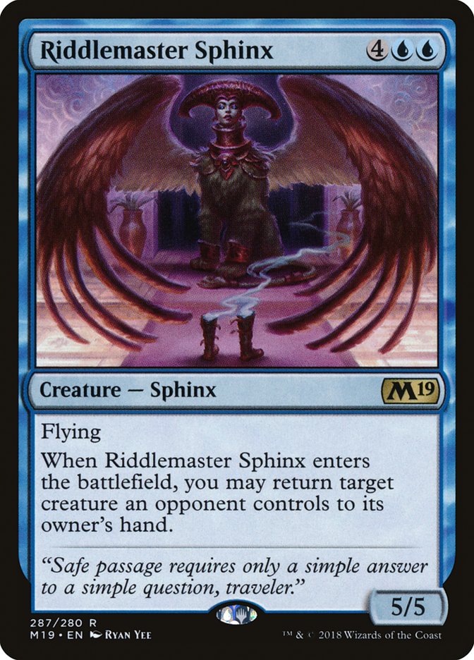 {R} Riddlemaster Sphinx [Core Set 2019][M19 287]